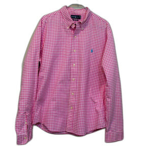Ralph Lauren Pink 100% cotton picnic print check size XXL